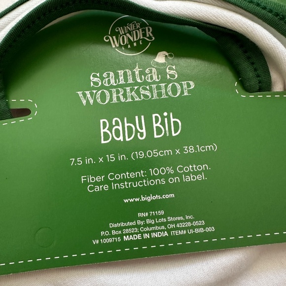 NWT Baby's First Christmas Bib - Picture 3 of 4